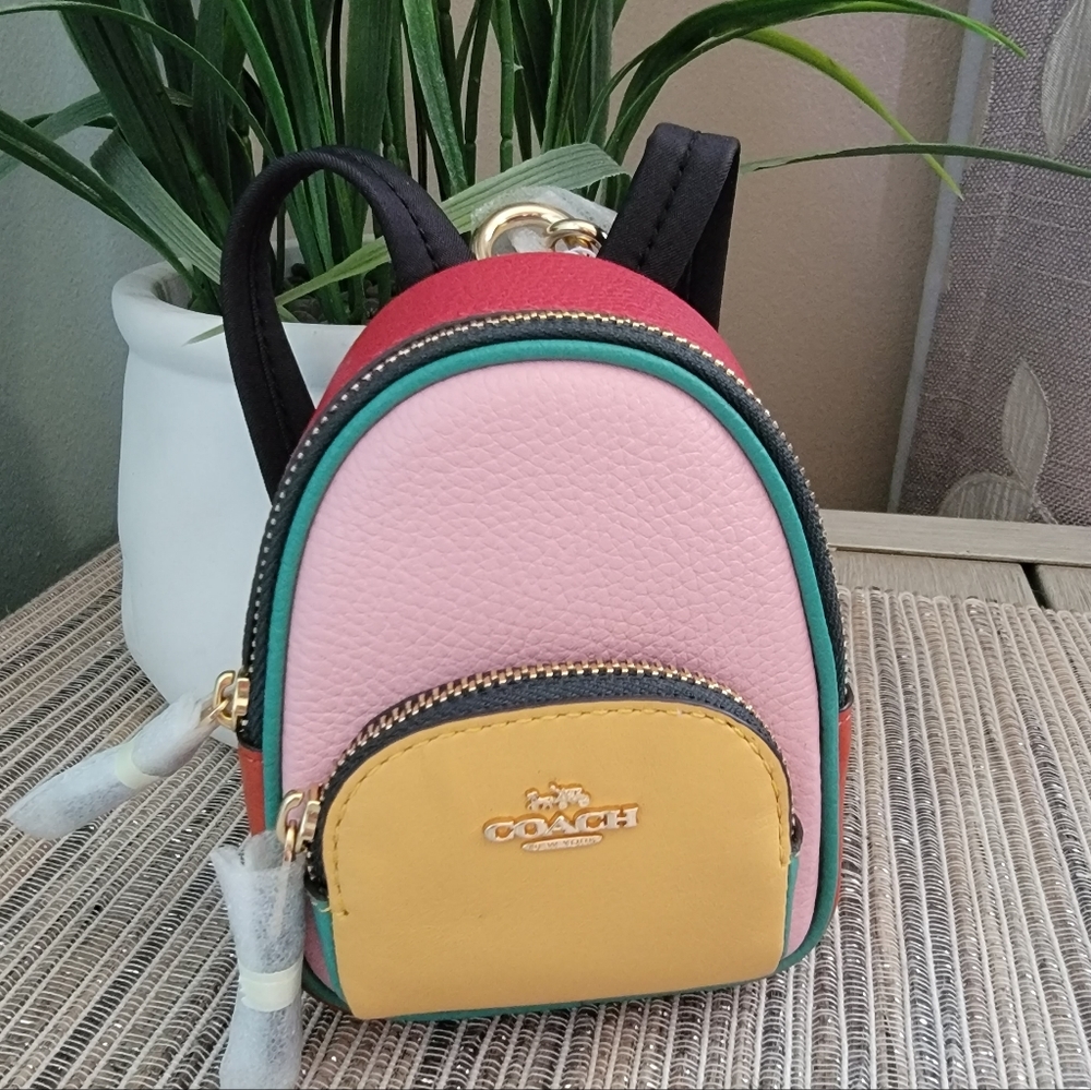 Coach Mini Court Backpack Bag Charm Gem